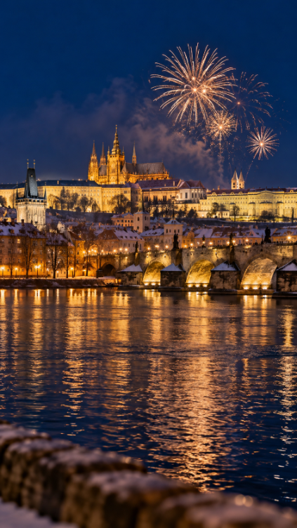 Novogodišnji Prag uz Karlov most